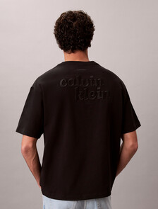 Relaxed High Pile Logo Tee, Black, hi-res