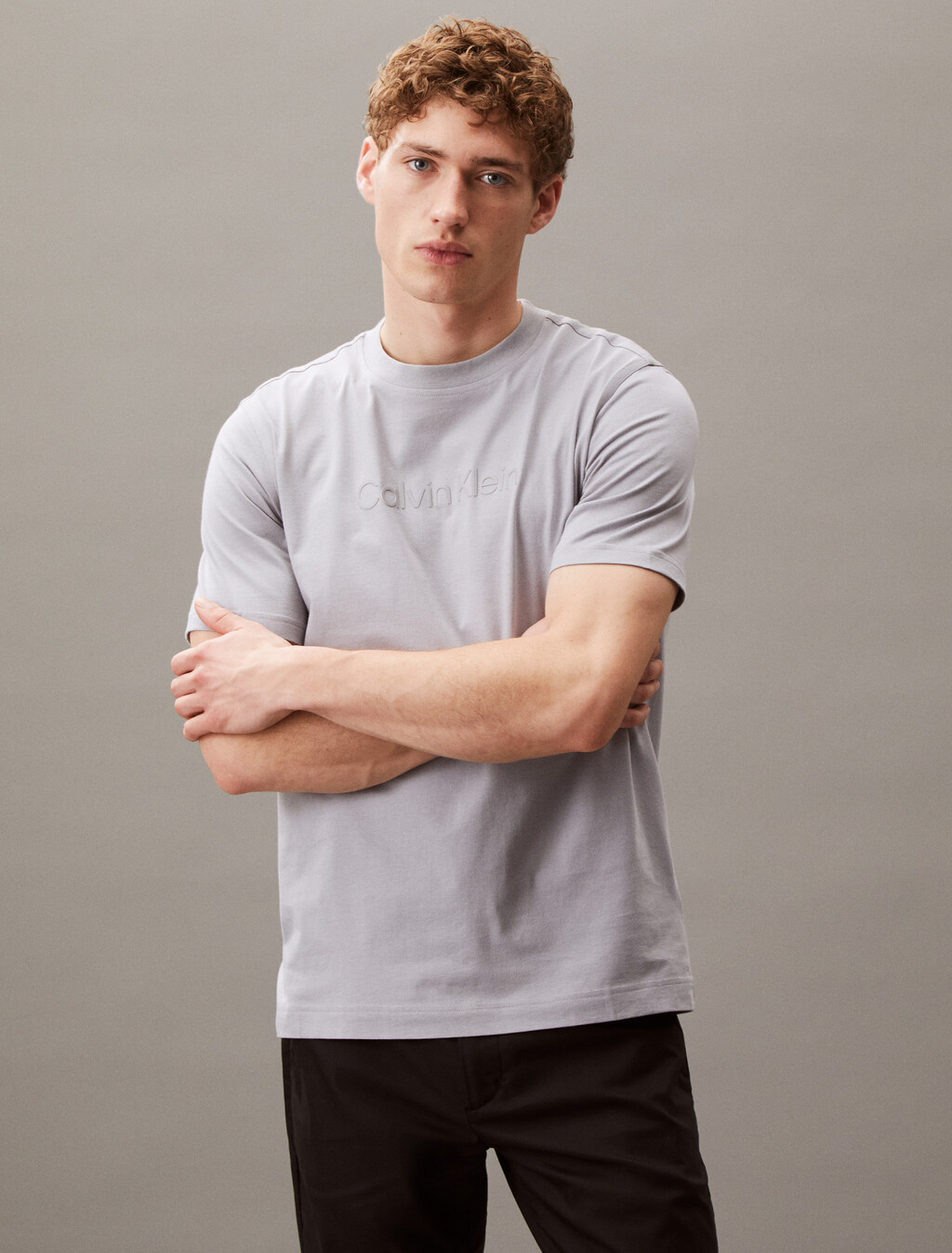 Essential Logo Short Sleeve Tee, Sleet, hi-res