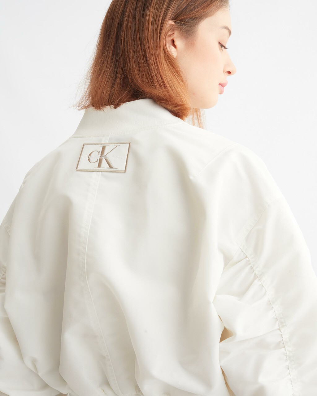 ARCHIVAL NEUTRALS BOMBER JACKET, IVORY, hi-res