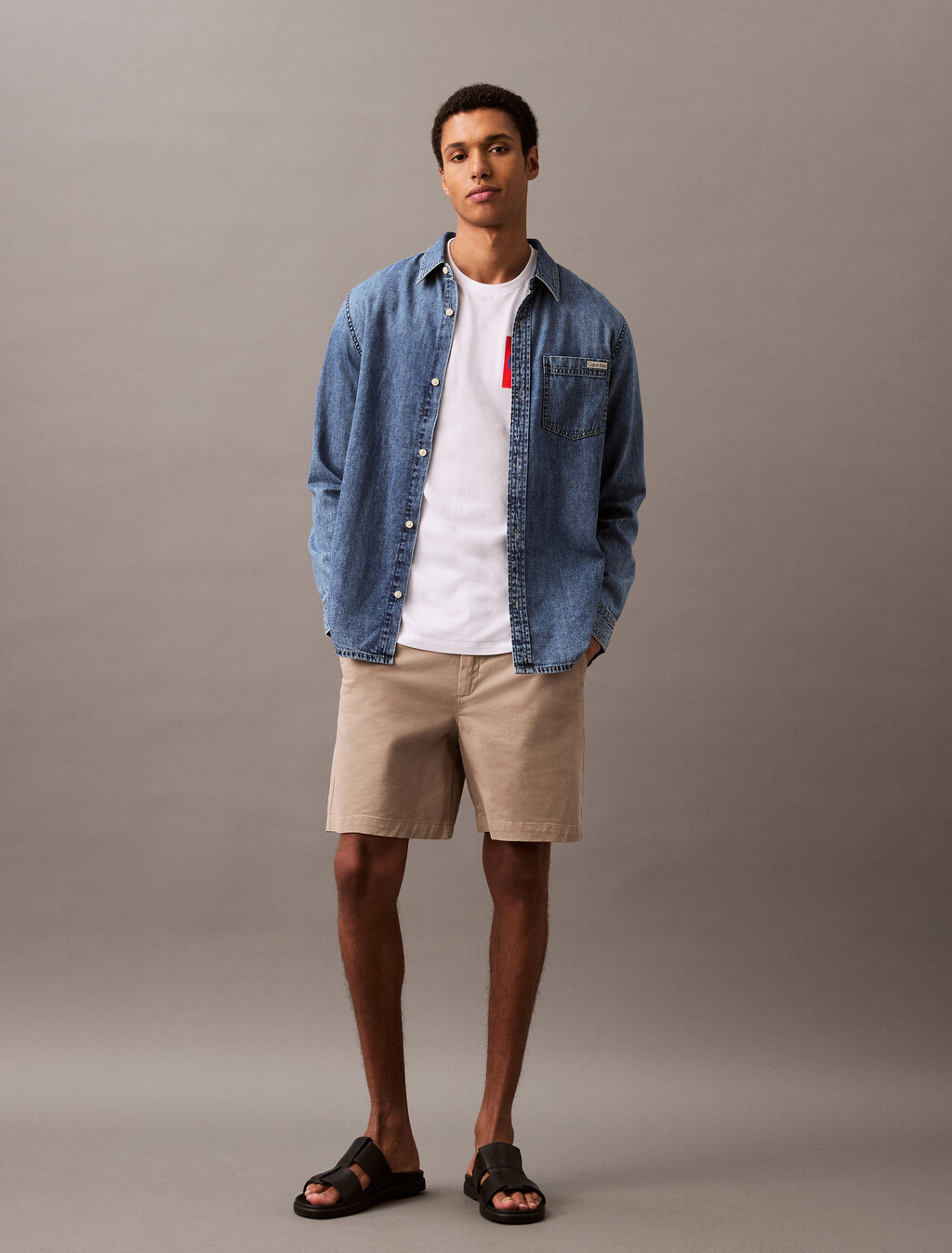 Signature Cotton Chino Short, Vintage Khaki, hi-res