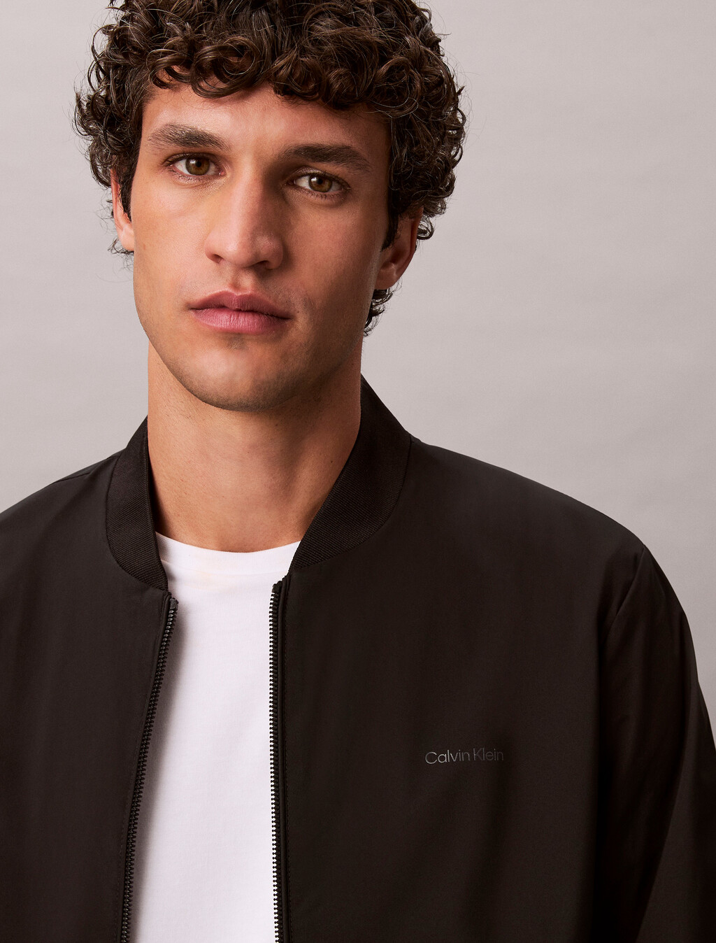 Matte Bomber Jacket, Black, hi-res