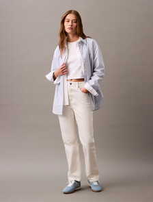 Slim Cropped Monogram T-shirt, Brilliant White, hi-res