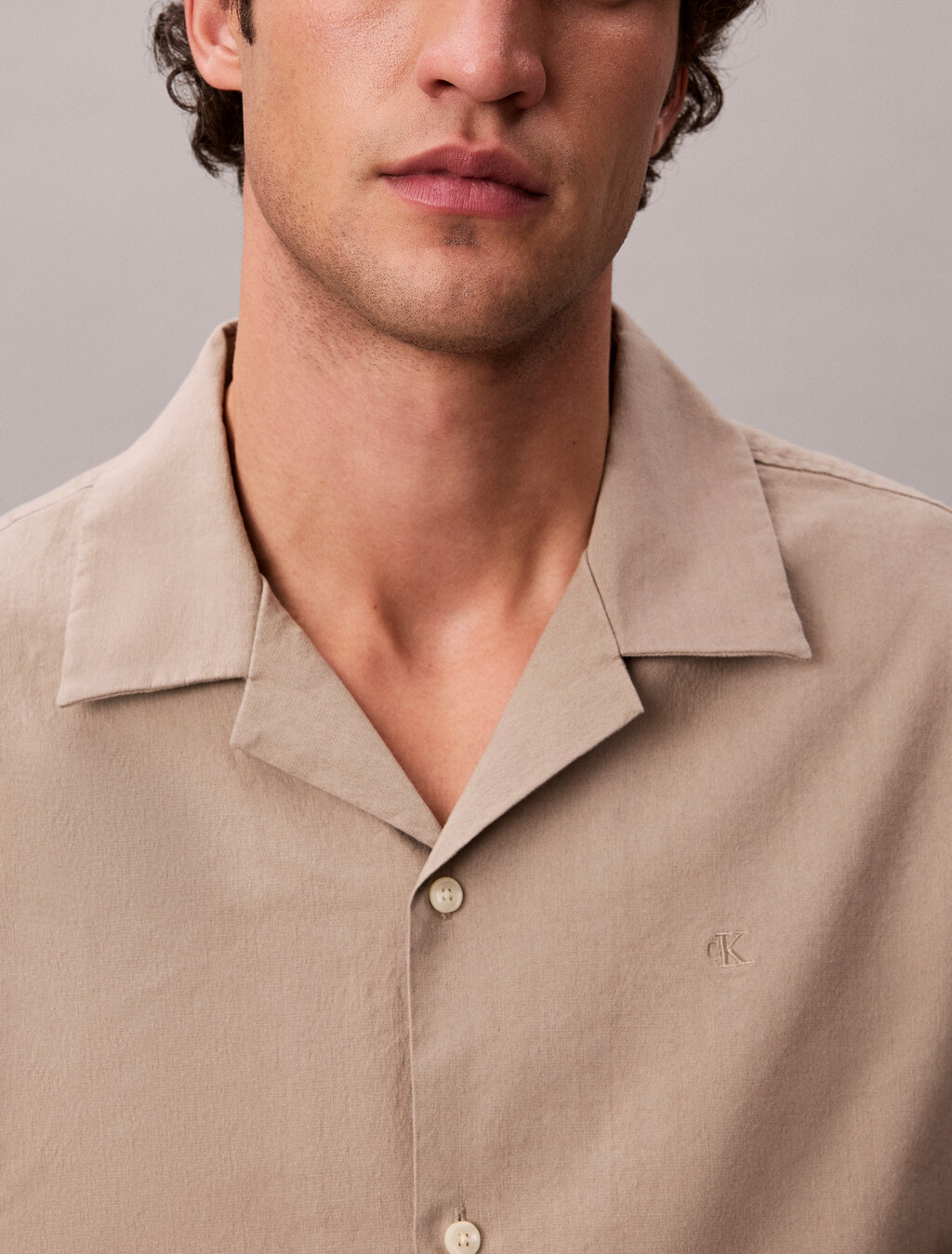 Linen Lyocell Classic Fit Shirt, Roasted Cashew, hi-res