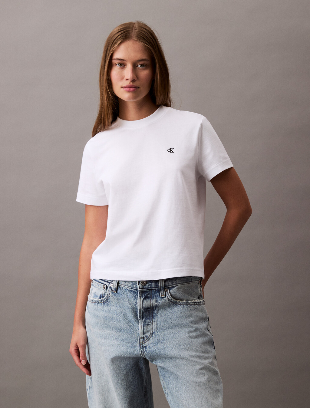Archive Logo Crewneck Tee, Brilliant White, hi-res