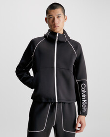 Zip Up Logo Hoodie, BLACK BEAUTY, hi-res