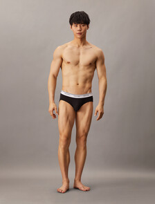 Cotton Stretch Balance Hip Briefs 3 Pack, Black, hi-res