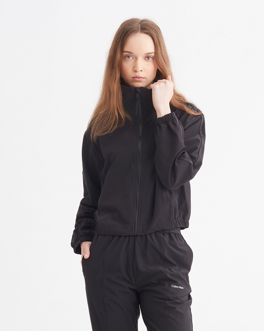 CK EFFECT WINDBREAKER JACKET, BLACK BEAUTY, hi-res