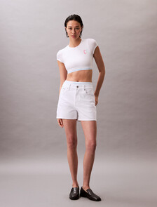 Pride Icon Cotton Modal Unlined T-Shirt Bralette, White, hi-res