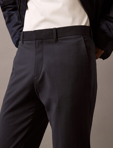 Refined Wool Blend Slim Trouser, Dark Sapphire, hi-res