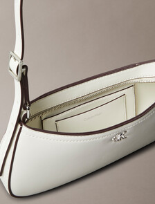 Monogram Logo Hardware Shoulder Bag, Lily White, hi-res