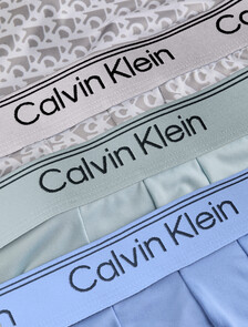 Logo Low Rise Trunk 3 Pack, GLACIER/PLUSH MONOGRAM+ASH/STERLING BLUE, hi-res