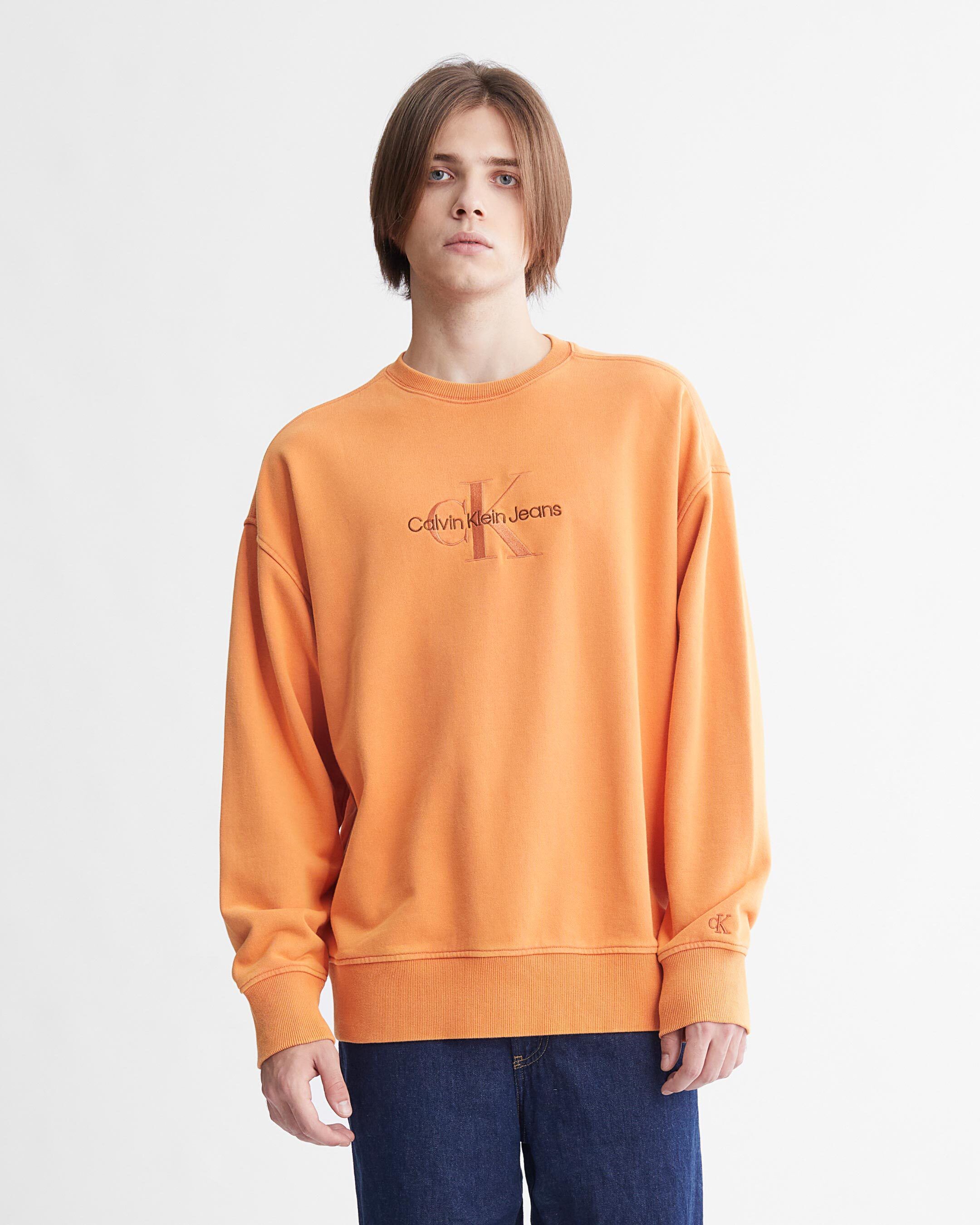 Calvin klein deals sweatshirt orange