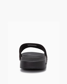 Monogram Cotton Slides, Black, hi-res
