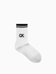CK Ribbed Crew Sock, WHITE, hi-res