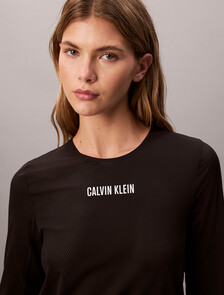 Intense Power Mesh Top, Black, hi-res