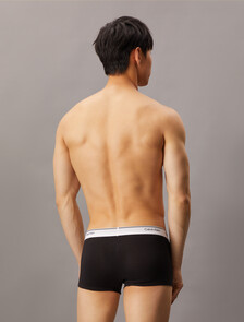 Cotton Stretch Balance Low Rise Trunks 3 Pack, BLACK/BLACK/BLACK, hi-res