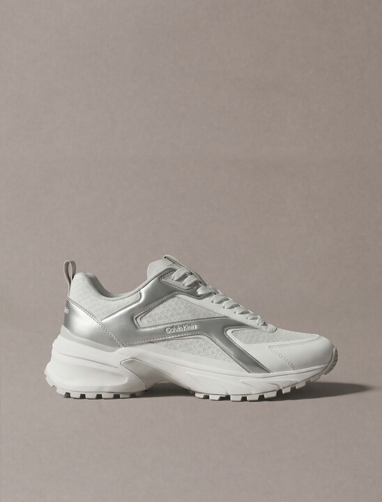 Knit and Metallic Runner Trainers
