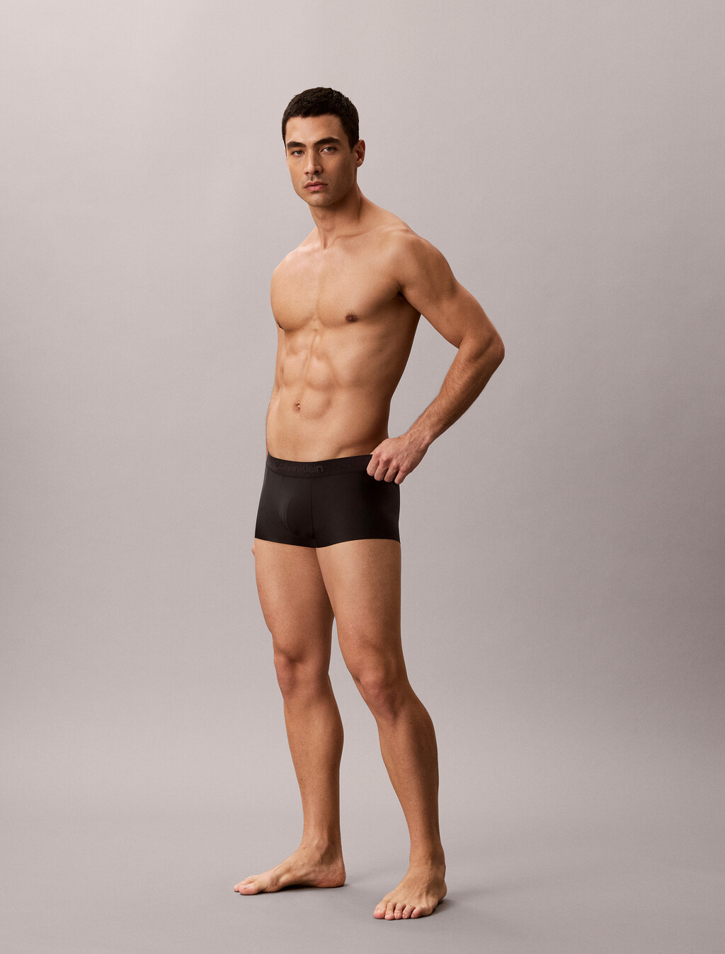 CK Black Low Rise Trunks, Black, hi-res