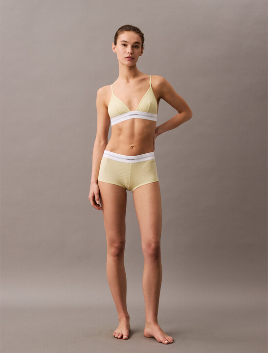 Cotton Modal Stretch Rib Lightly Lined Triangle Bra