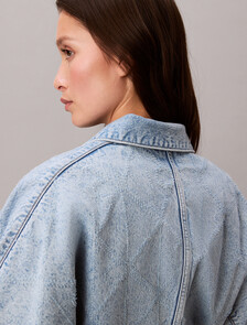 Needle punch Denim Trucker Jacket, CK TROPIC, hi-res