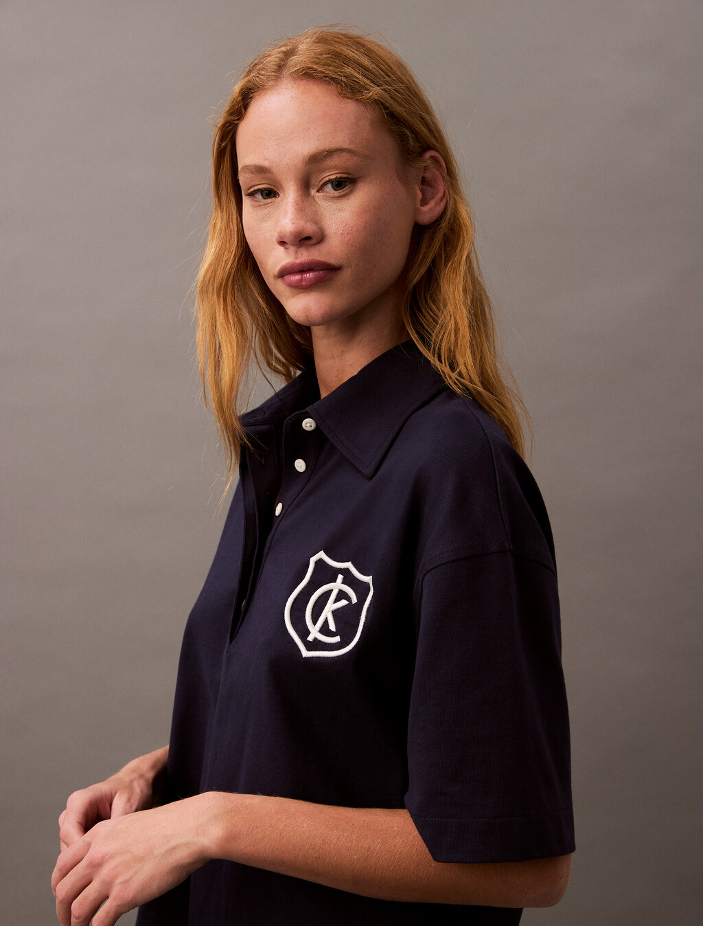 Cotton Jersey Logo Polo Shirt, Baritone Blue, hi-res