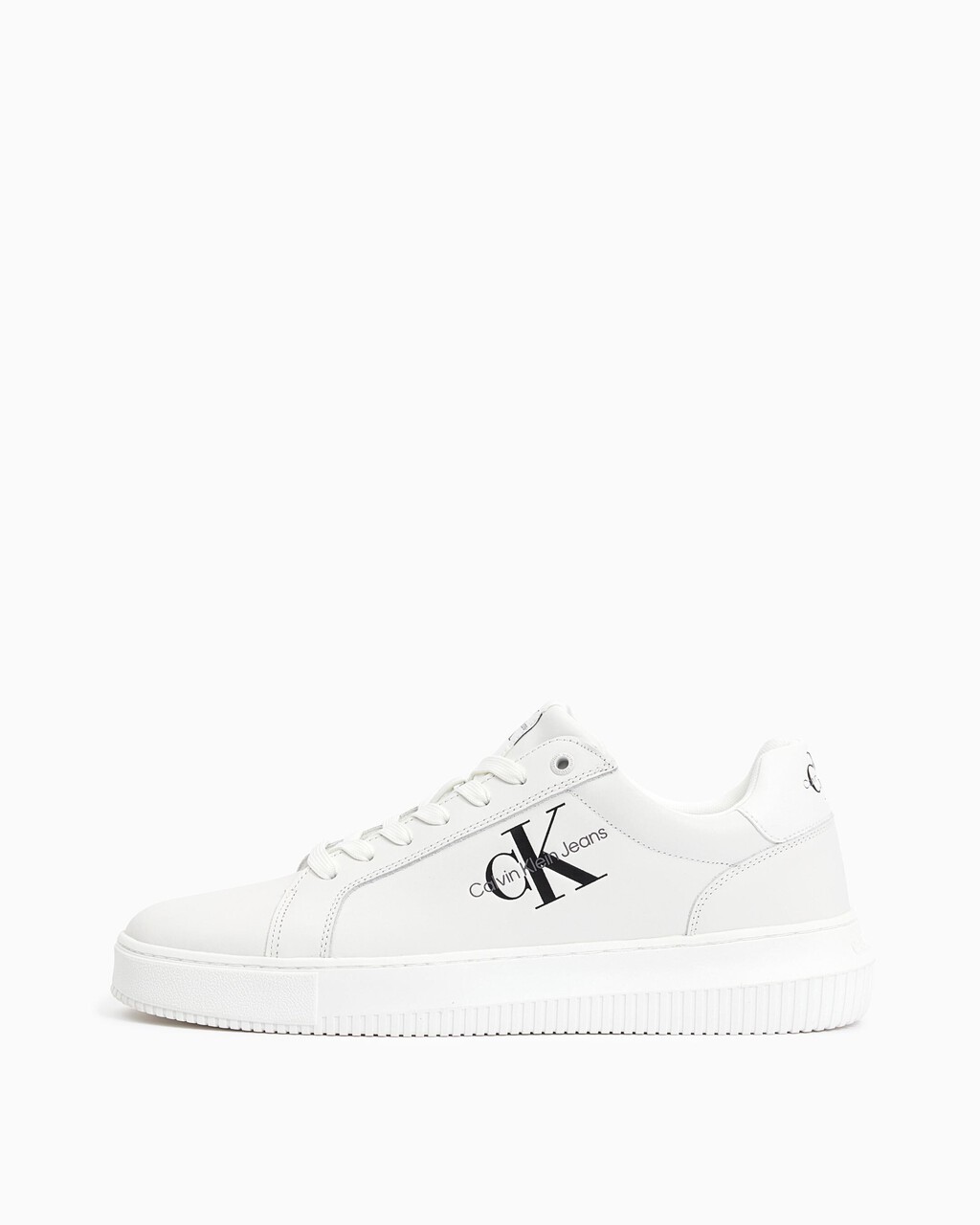 Leather Trainers, Bright White, hi-res