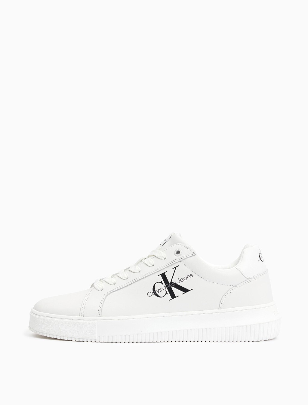 Leather Trainers, Bright White, hi-res