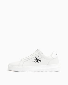 Leather Trainers, Bright White, hi-res