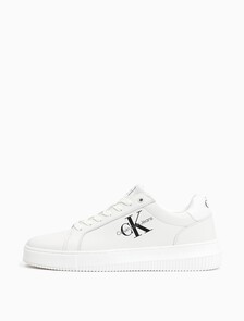 Leather Trainers, Bright White, hi-res
