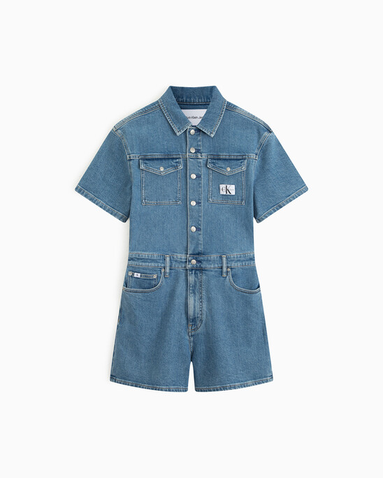 RECONSIDERED DENIM SHORTALLS