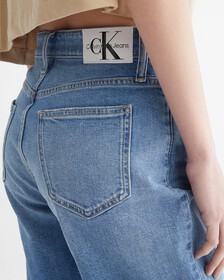 WASHED MID LENGTH DENIM SHORTS, 154 MID BLUE, hi-res