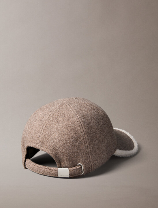 Sherpa Teddy and Felt Monogram Cap