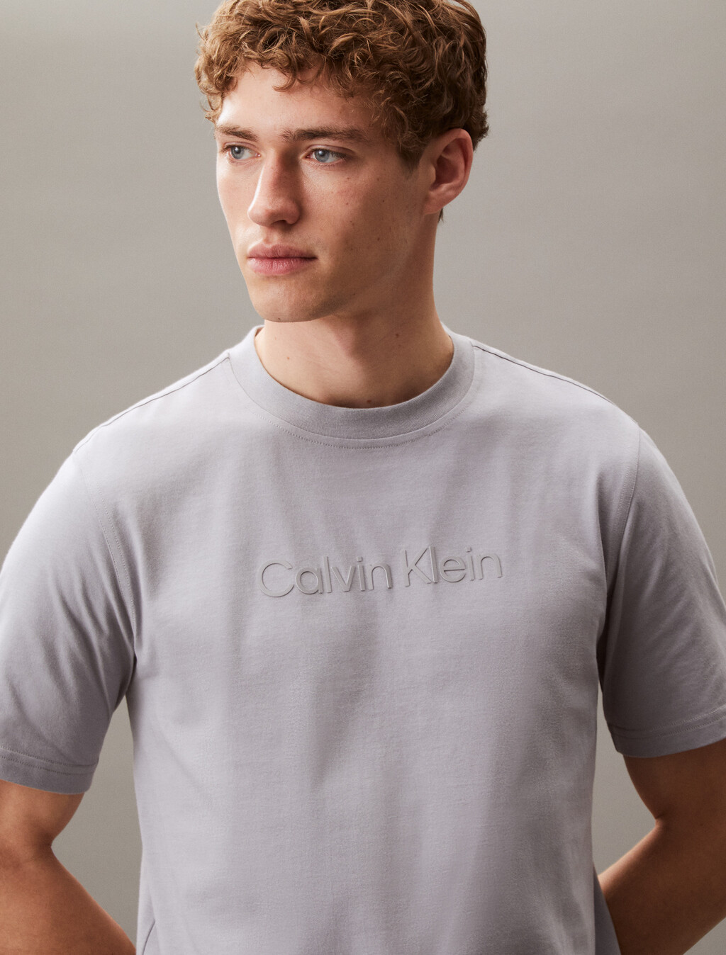 Essential Logo Short Sleeve Tee, Sleet, hi-res