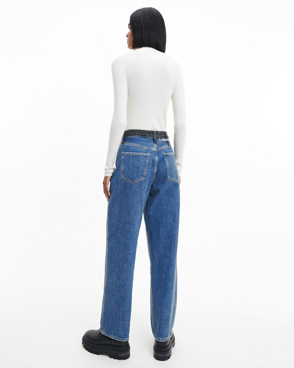 Slim Rib-Knit Jumper, IVORY, hi-res