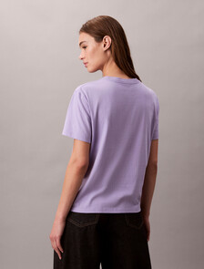 Glossy Metallic Logo T-shirt, Soft Lavender, hi-res