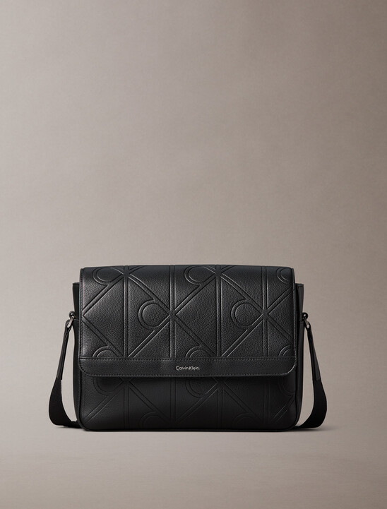 Embossed CK Emblem Messenger Bag