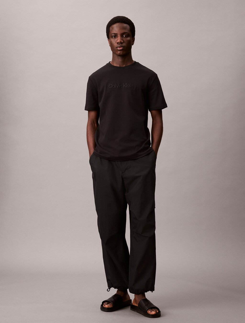 Classic Fit Logo Tee, Black, hi-res