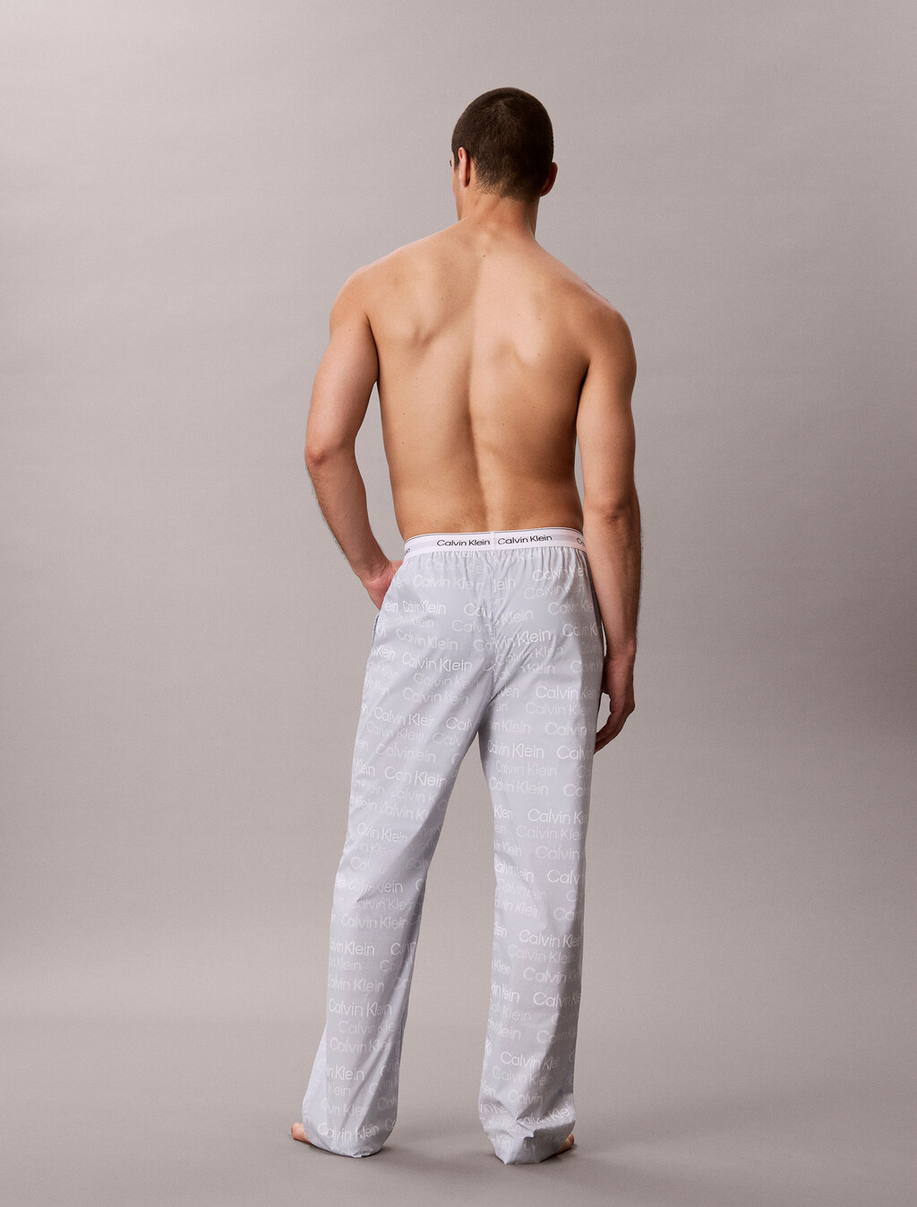 Cotton Poplin Sleep Pants, 21691 Sequin Logo Plein Air, hi-res