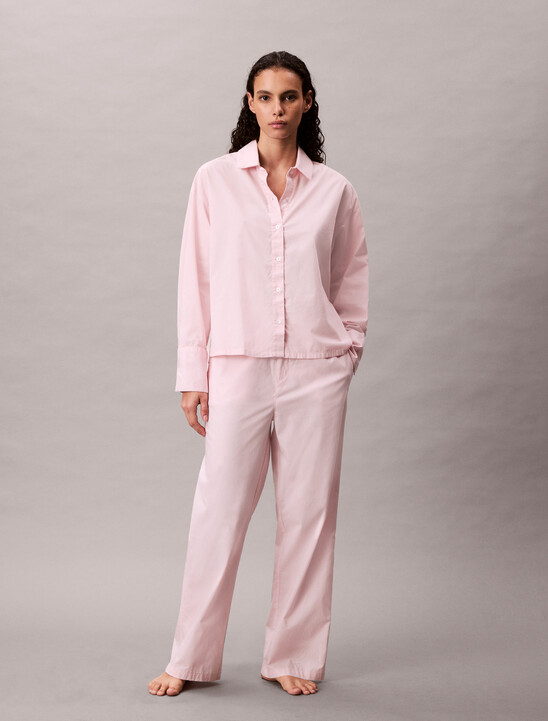 Cotton Poplin Logo Waistband Pant