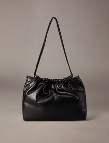 Drawstring Shoulder Bag, Black Beauty, hi-res