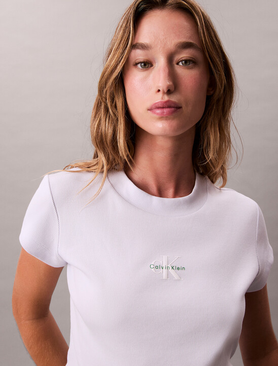 Slim Cropped Monogram T-shirt
