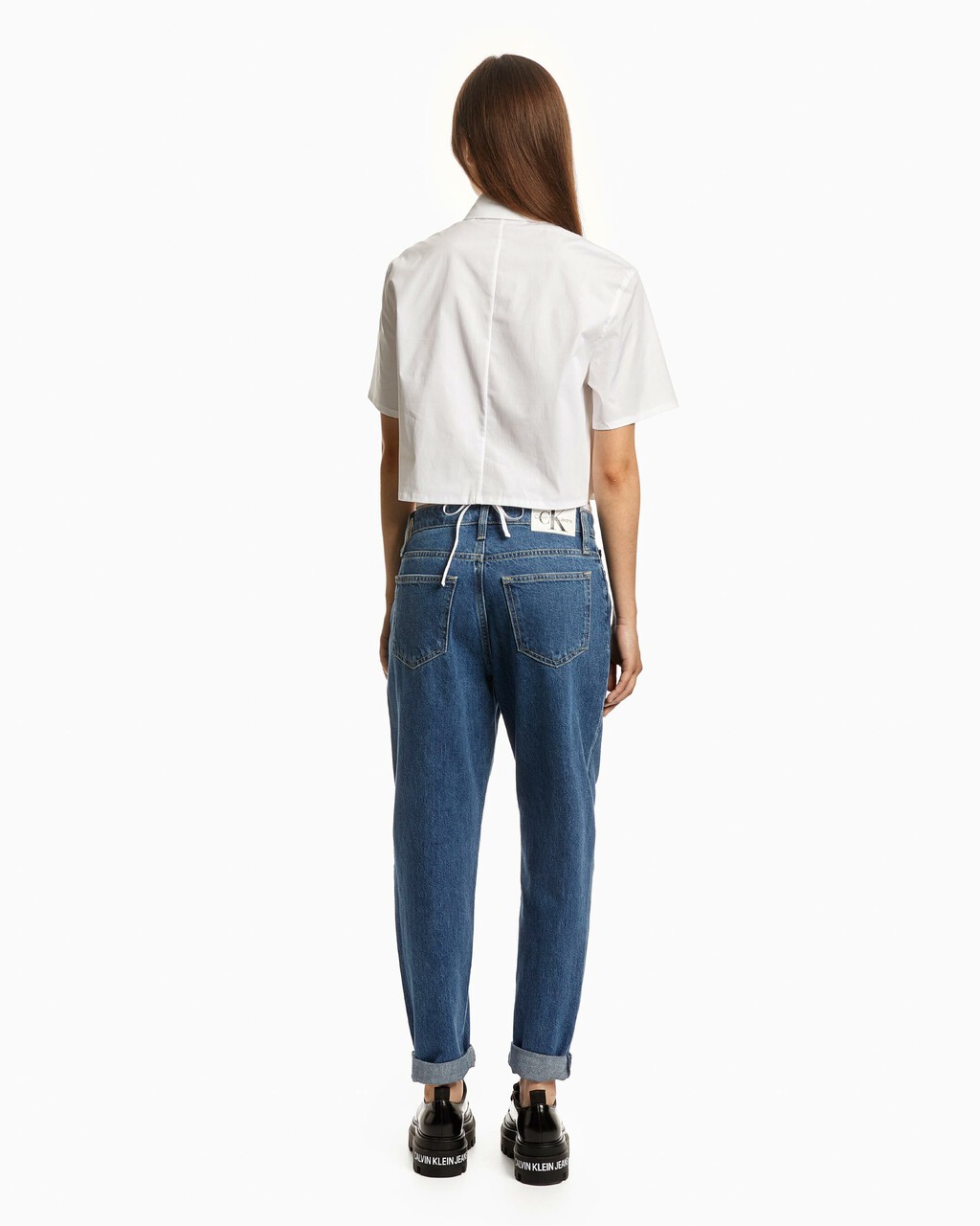 TIE-UP WOVEN SHIRT, Bright White, hi-res