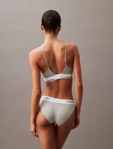 Icon Cotton Push Up Plunge Bra, B10 Grey Heather, hi-res