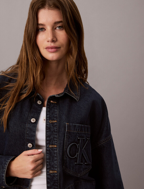 Cropped Denim Shirt