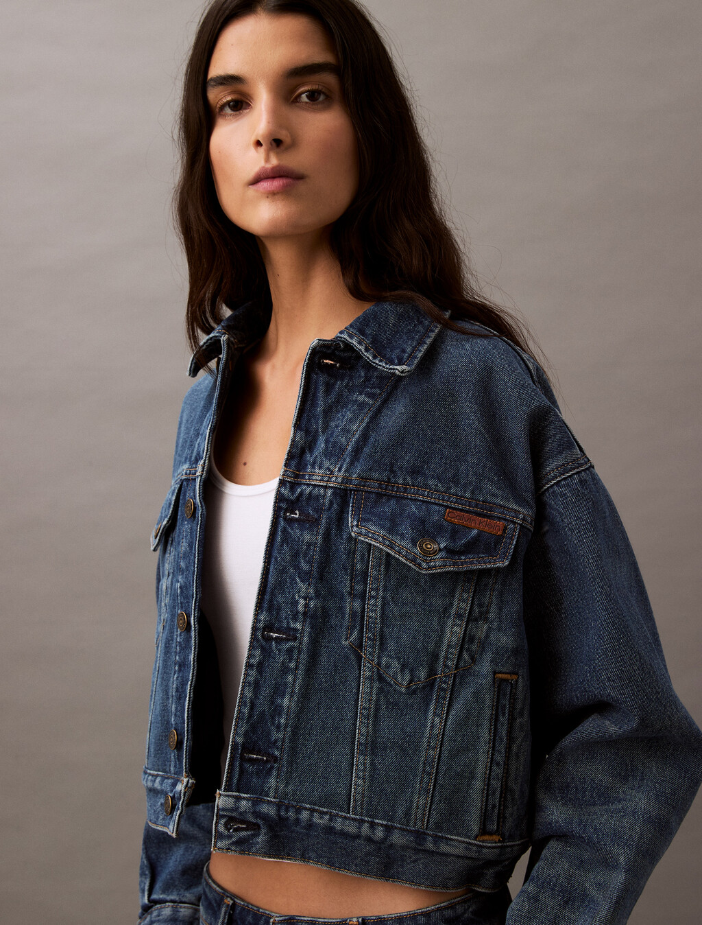 90s Denim Trucker Jacket, CK NO05, hi-res