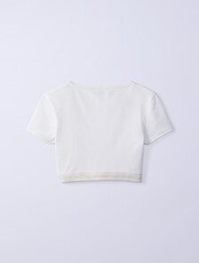 Jung Kook for Calvin Klein Heritage Cotton Lightly Lined T-Shirt Bralette, Tofu, hi-res
