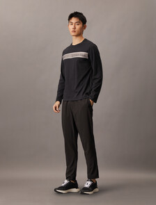 Logo Tape Long Sleeve Tee, Black Beauty, hi-res