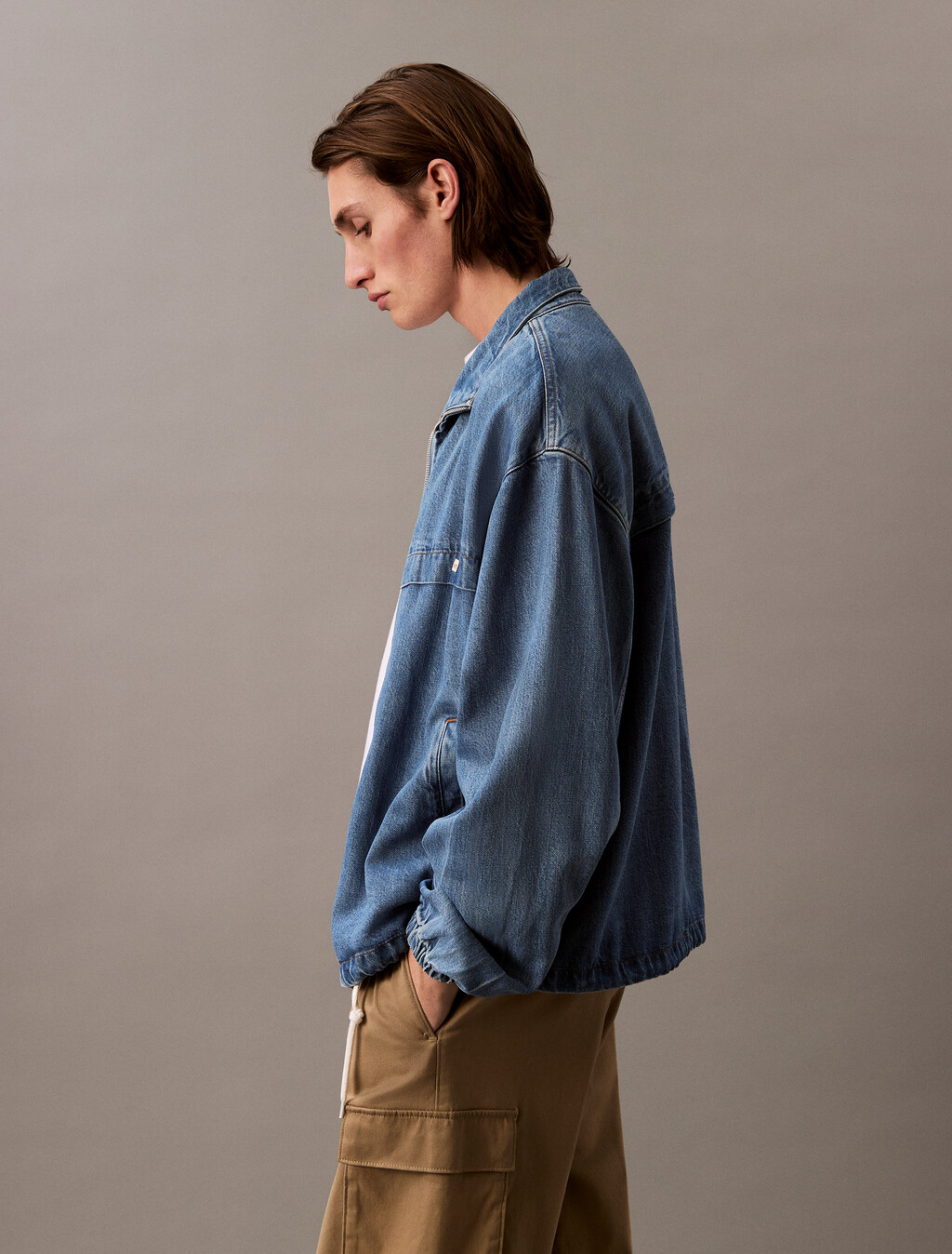 Denim Windbreaker, BLUE RETROGRADE, hi-res