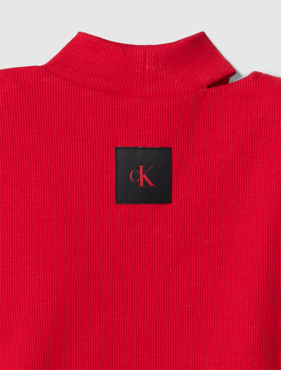 Cut Out Slim Crewneck T-Shirt