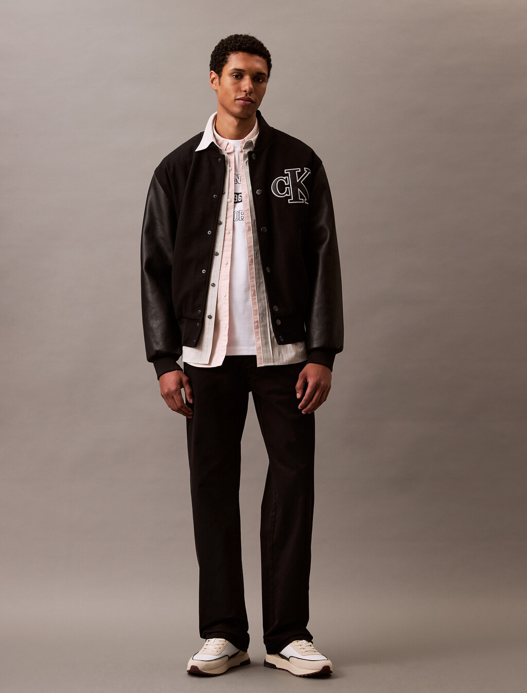 Calvin Klein New York Relaxed Varsity Tee, Brilliant White, hi-res